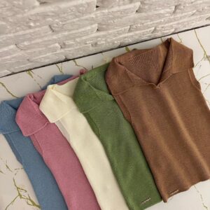 Blusa polo tricô