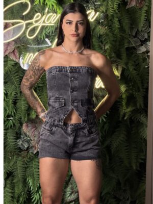 Conjunto Jeans preto