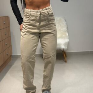 Calça Mom Bege