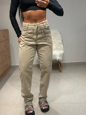 Calça Mom Bege