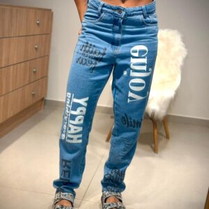 Calça Mom Escrita